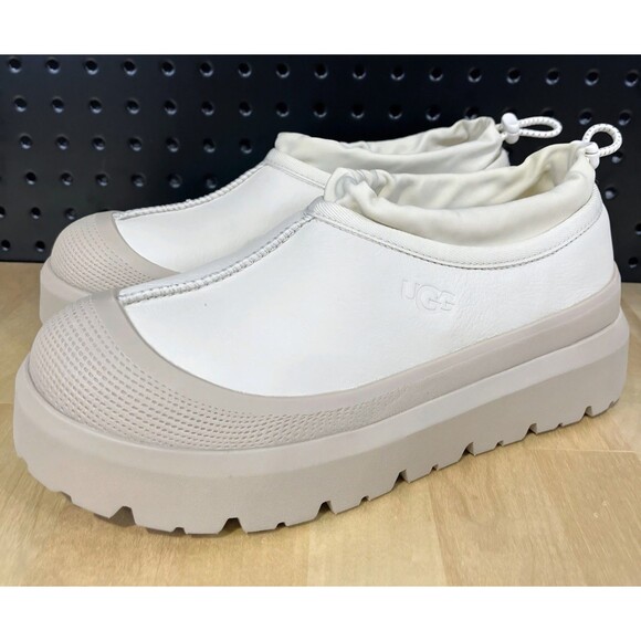UGG UNISEX Tasman Weather Hybrid Slippers Birch White Leather 1158351 Sz M 4 W 6 - Picture 4 of 8